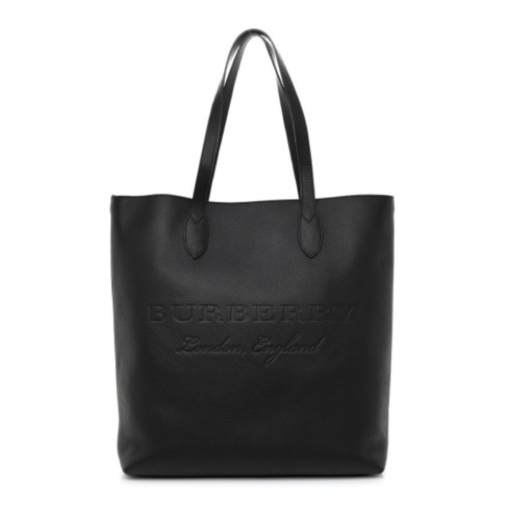 BURBERRY Grainy Calfskin Remington Tote Black